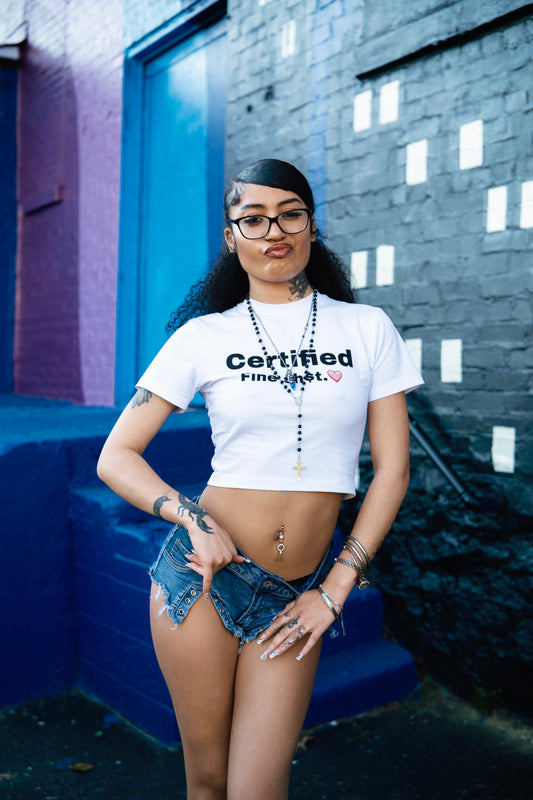 Certified Fine Sh$t Crop Top Tee